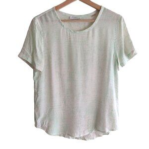 Equipment Riley Tee XS Bleached Crocodile Print Delicate Silk Blouse